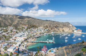 Catalina Island blue water and boats