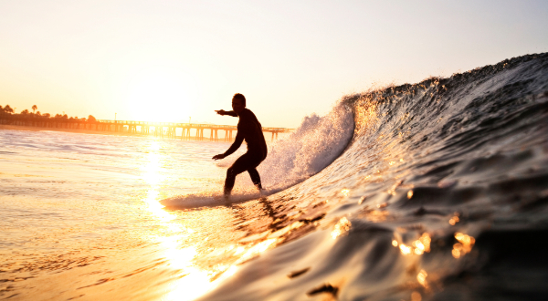 person surfing in the ocean