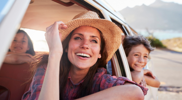Family on a road trip