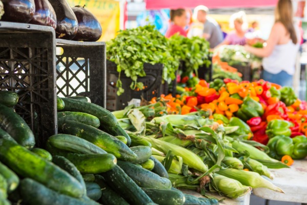 farmers market vegetables