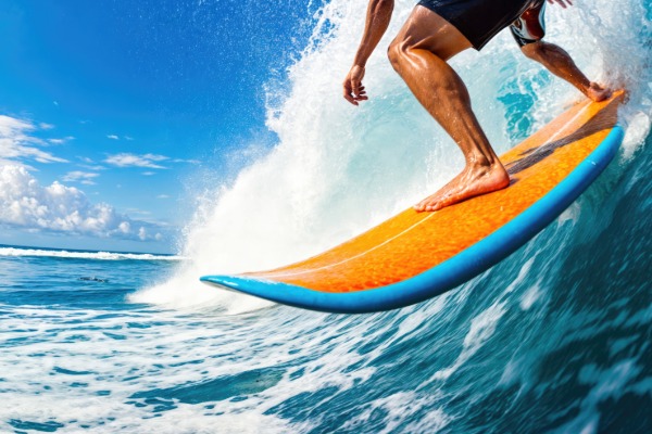 surfing at trestles beach